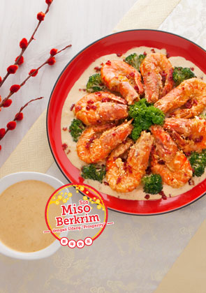 Sos Miso Berkrim Dengan Udang ‘Prosperity’