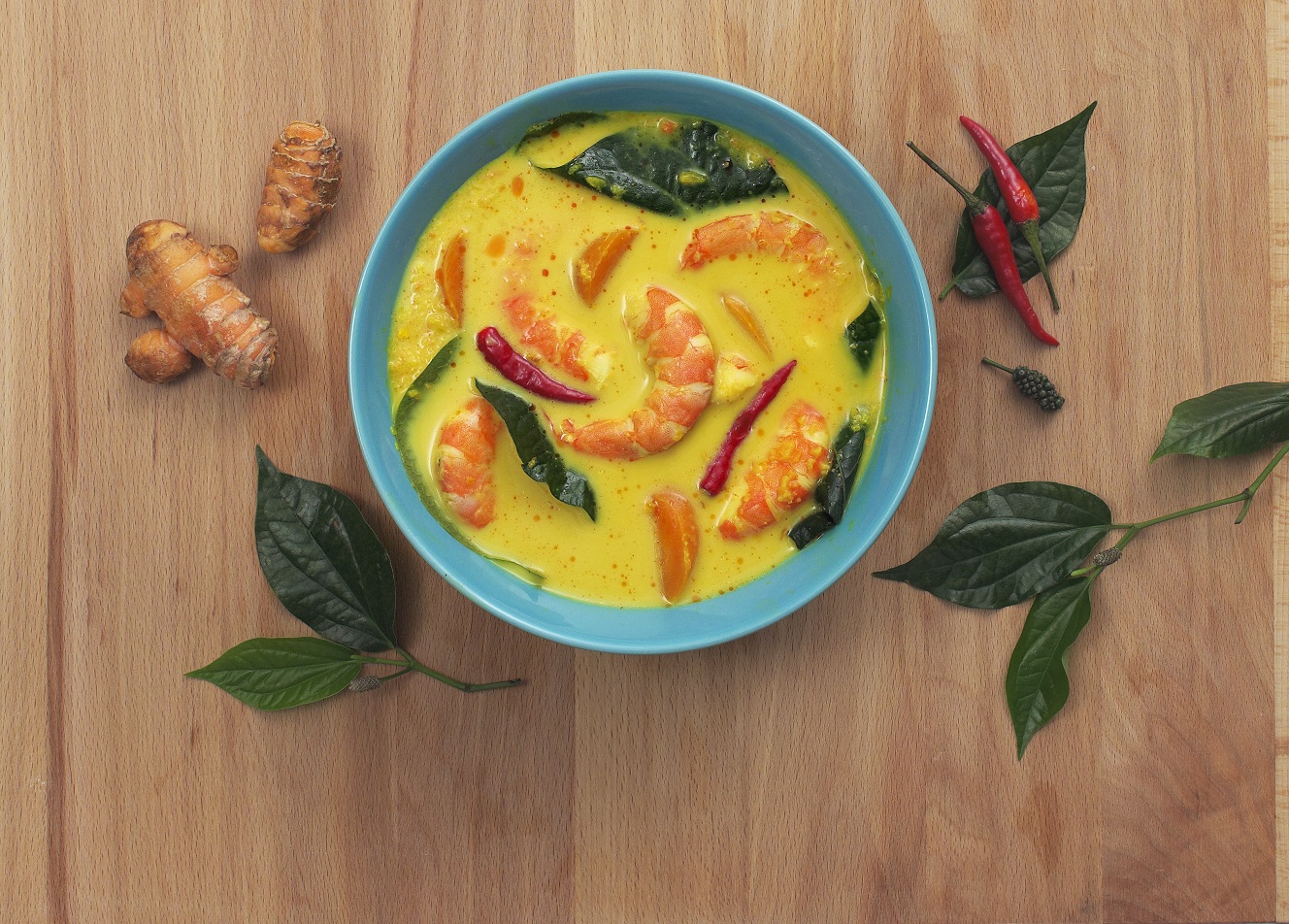 Udang Masak Lemak Daun Kaduk