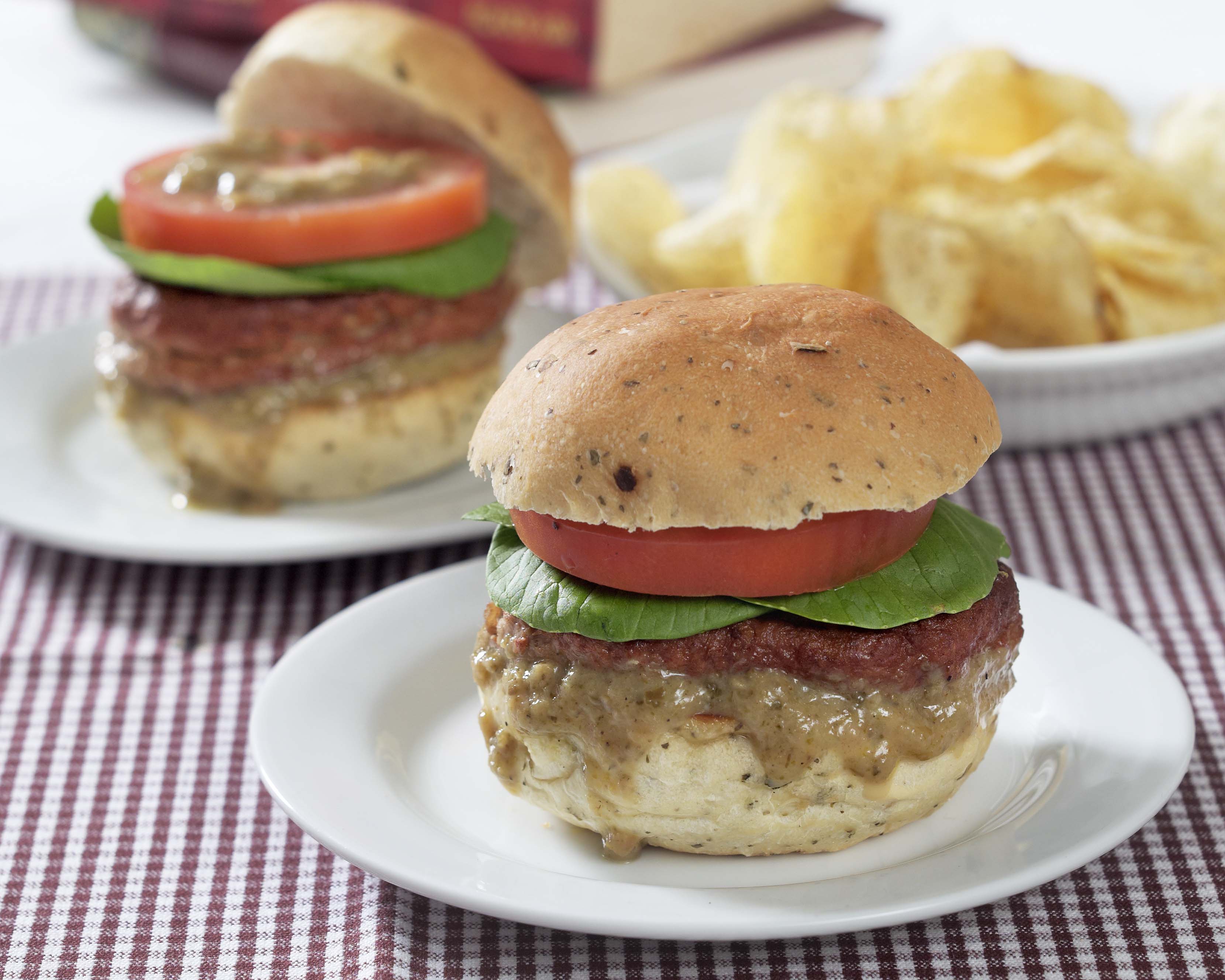 Burger Kari Hijau dengan Bok Choy