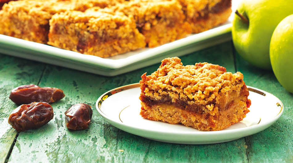 Dates and Apple Crumble Slice