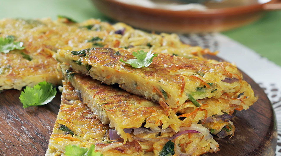 Lempeng Ubi Kentang dan Kacang Kuda
